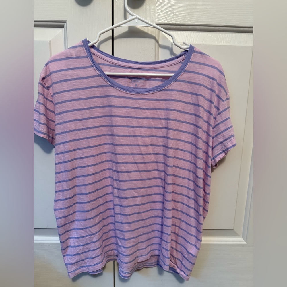 Vineyard Vines Pink and Purple Striped Surftee